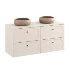 Zestaw meblowy 120cm z blatem i 2 umywalkami nablatowymi Wiki Donna Sand Comad (SET-DS B SAND 120CM UN WIKI MC)