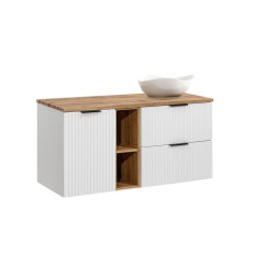 Zestaw meblowy 120cm z blatem i umywalką nablatową Cloud Adel White Comad (SET-ADW B WOTAN 120CM UN CLOUD LB)