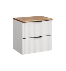 Szafka z blatem 60cm Adel White Comad (SET-ADW B NAT WOTAN 60CM)