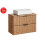 Zestaw meblowy 80 cm z blatem i umywalką nablatową Magic Adel Oak Comad (SET-ADO B NAT WOTAN 80CM UN MAGIC)