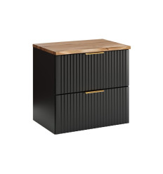 Szafka z blatem 60 cm Adel Black Comad (SET-ADB B NAT WOTAN 60CM)