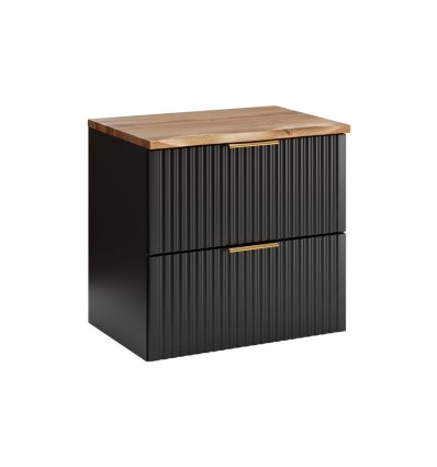 Szafka z blatem 60 cm Adel Black Comad (SET-ADB B NAT WOTAN 60CM)