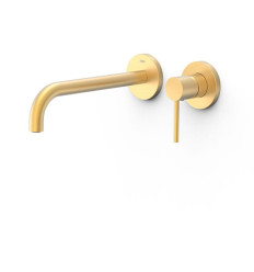Bateria umywalkowa podtynkowa Złoto matowe 24k Study Tres (26230022OM)