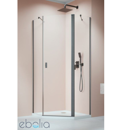 Kabina prysznicowa 80x80 Nes Brushed GunMetal PTJ Radaway (10052000-92-01R + 10052500-92-01)