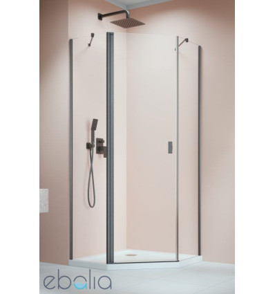 Kabina prysznicowa 80x80 Nes Brushed GunMetal PTJ Radaway (10052000-92-01L + 10052500-92-01)