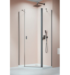 Kabina prysznicowa 80x90 Nes Brushed GunMetal PTJ Radaway (10052000-92-01R + 10052600-92-01)