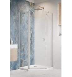 Kabina prysznicowa 80x80 Nes Brushed Nickel PTJ Radaway (10052000-91-01L + 10052500-91-01)
