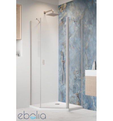 Kabina prysznicowa 80x90 Nes Brushed Nickel PTJ Radaway (10052000-91-01R + 10052600-91-01)