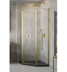 Kabina prysznicowa 80x80 Nes Brushed Gold PTD Radaway (10051000-99-01 + 10051400-99-01)