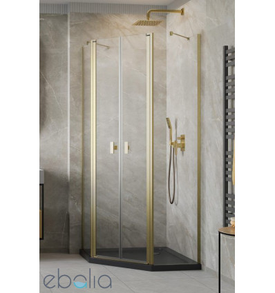 Kabina prysznicowa 80x80 Nes Brushed Gold PTD Radaway (10051000-99-01 + 10051400-99-01)