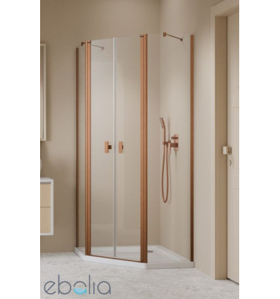 Kabina prysznicowa 80x80 Nes Brushed Copper PTD Radaway (10051000-93-01 + 10051400-93-01)
