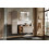 Zestaw 100cm z blatem umywalką słupkiem i lustrem Iconic Cashmere Comad (SET - ICC B 100 CM WIKI-MC 4 81-01 COAST EVOKE OAK)