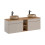 Zestaw meblowy 140cm z blatem i 2 umywalkami Iconic Cashmere Comad (SET - ICC B 140 CM WIKI-MC 81-01 COAST EVOKE OAK)