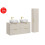Zestaw meblowy 120cm z blatem umywalkami i szafką wysoką Adel Cashmere Comad (SET-ADC B CASHMERE 120CM SMILE 40 HIGH CABINET)