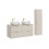 Zestaw meblowy 120cm z blatem umywalkami i szafką wysoką Adel Cashmere Comad (SET-ADC B CASHMERE 120CM SMILE 40 HIGH CABINET)