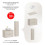 Zestaw meblowy 80cm z blatem umywalką i szafką wysoką Adel Cashmere Comad (SET-ADC B CASHMERE 80CM SMILE 40 HIGH CABINET)