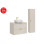 Zestaw meblowy 80cm z blatem umywalką i szafką wysoką Adel Cashmere Comad (SET-ADC B CASHMERE 80CM SMILE 40 HIGH CABINET)