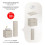 Zestaw meblowy 60cm z blatem, umywalką Smile i szafką wysoką Adel Cashmere Comad (SET-ADC B CASHMERE 60CM SMILE 40 HIGH CABINET)