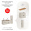 Zestaw meblowy 120cm z blatem z 2 umywalkami i szafką wysoką Adel Cashmere Comad (SET-ADC B WOTAN 120CM SMILE 40 HIGH CABINET)