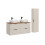 Zestaw meblowy 120cm z blatem z 2 umywalkami i szafką wysoką Adel Cashmere Comad (SET-ADC B WOTAN 120CM SMILE 40 HIGH CABINET)