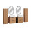 Zestaw meblowy 140 z blatem, umywalkami, szafkami wysokimi i lustrami LED Adel Oak Comad (SET-ADO B NAT WOTAN 140CM UN MAGIC HC)