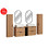 Zestaw meblowy 140 z blatem, umywalkami, szafkami wysokimi i lustrami LED Adel Oak Comad (SET-ADO B NAT WOTAN 140CM UN MAGIC HC)