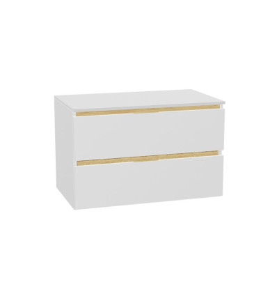 Szafka pod umywalkę 80 Tuto 2.0 biały połysk Excellent (MLEX.2172.K.80.011W.WHWH)
