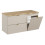 Zestaw meblowy 100 cm z blatem i szafką z koszem na pranie Dalia Cashmere Comad (SET-DC B NAT CREMONA 100CM LB)