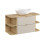 Zestaw meblowy 100cm z blatem i umywalką nablatową Cloud Dalia Cashmere Comad (SET-DC B CREMONA 100CM UN CLOUD LRSM)