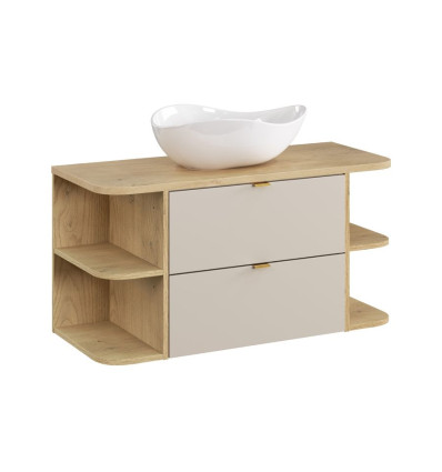 Zestaw meblowy 100cm z blatem i umywalką nablatową Cloud Dalia Cashmere Comad (SET-DC B CREMONA 100CM UN CLOUD LRSM)