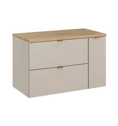 Zestaw meblowy 80 cm z blatem i szafką cargo Dalia Cashmere Comad (SET-DC B CREMONA 80CM LC)