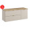 Zestaw meblowy 120 cm z blatem i szafką z koszem na pranie Dalia Cashmere Comad (SET-DC B NAT CREMONA 120CM LB)