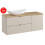 Zestaw z blatem 120 cm z umywalką Lena i szafką z koszem na pranie Dalia Cashmere Comad (SET-DC B CREMONA 120CM UN LENA LB)