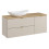 Zestaw z blatem 120 cm z umywalką Lena i szafką z koszem na pranie Dalia Cashmere Comad (SET-DC B CREMONA 120CM UN LENA LB)