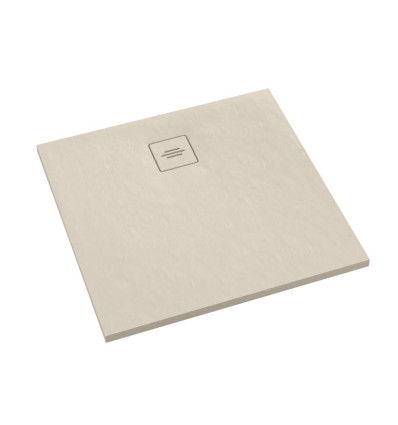 Brodzik kompozytowy Protos Cashemere Stone 90x90x3,5 cm, kwadratowy Schedline (3SP.P2K-9090/PK/ST-M1/PK/ST)