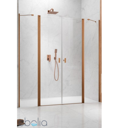 Drzwi prysznicowe 160 Nes Brushed Copper DWD II Radaway (10037083-93-01 + 10041077-93-01)