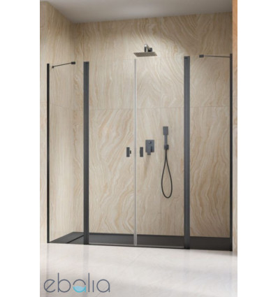 Drzwi prysznicowe 130 Nes Brushed GunMetal DWD II Radaway (10037073-92-01 + 10041057-92-01)