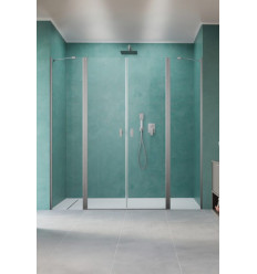 Drzwi prysznicowe 130 Nes Brushed Nickel DWD II Radaway (10037073-91-01 + 10041057-91-01)