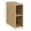 Szafka pod blat 20 cm dąb Cremona Dalia Cashmere Comad (CREMONA UN 81-20-44)