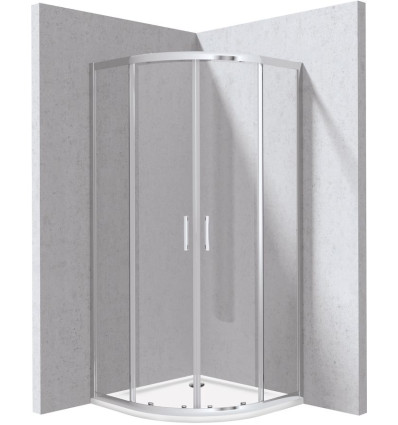 Kabina prysznicowa z brodzikiem półokrągła - 80x80 cm Deante (KYPP0088P)