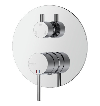 Bateria prysznicowo wannowa podtynkowa trzyfunkcyjna chrom Ultimate Avapax (ABUL5311C1)