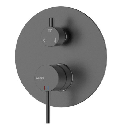 Bateria prysznicowo wannowa podtynkowa trzyfunkcyjna gun metal Ultimate Avapax (ABUL5314C1)