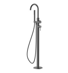 Bateria wannowa wolnostojąca z zestawem natryskowym gun metal Ultimate Avapax (ABUL221421)