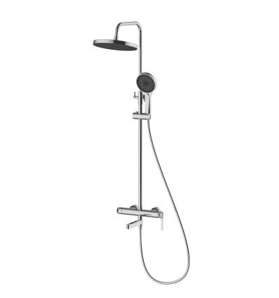 Deszczownica z baterią prysznicowo wannową trzyfunkcyjną chrom Aurevo Avapax (ADAU6311H1)