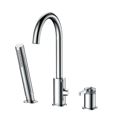 Bateria wannowa 3-otworowa chrom Aurevo Avapax (ABAU231121)