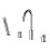 Bateria wannowa 4-otworowa chrom Aurevo Avapax (ABAU241121)