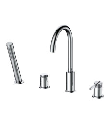 Bateria wannowa 4-otworowa chrom Aurevo Avapax (ABAU241121)