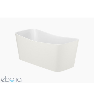 Square wanna Stonex® 1550x700 wolnostojąca z syfonem, kolor beżowy zewnątrz / biały wewnątrz MAUI Roca (A2485020B0)