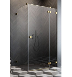 Kabina prysznicowa 80x70 Essenza Pro 8 Gold KDJ Radaway (10480512-01-01R + 10520245-09-01R + 10540070-01-01)