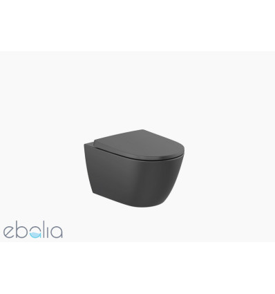 ONA Miska WC podwieszana Rimless 53 cm CZARNY MAT ONA BLACK Roca (A346687080)